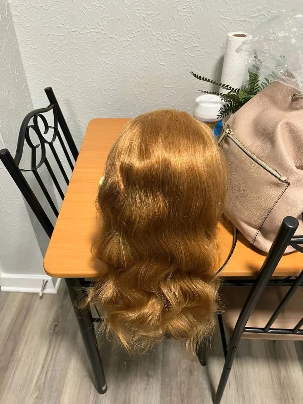 Short Curly Lace Front Wig - Natural Black Center Part